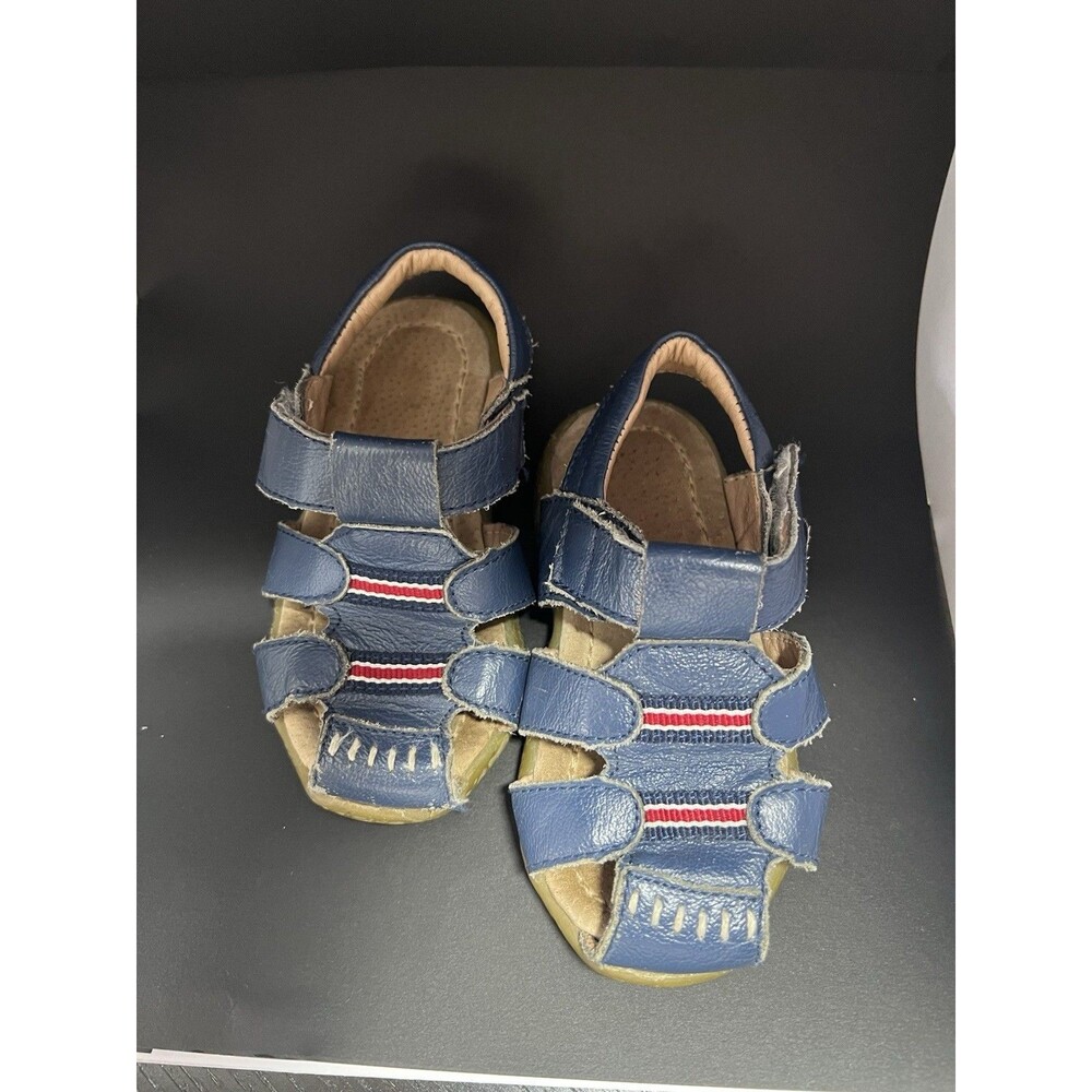 Blue Toddler Sandals Size 7 Flat Comfort Beach Summer Shoes Unisex  EASY ON